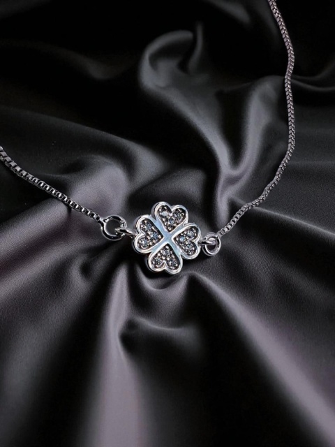 Bransoletka Czterolistna Koniczyna Z Cyrkonią