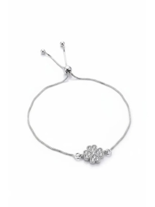 Bransoletka Czterolistna Koniczyna Z Cyrkonią