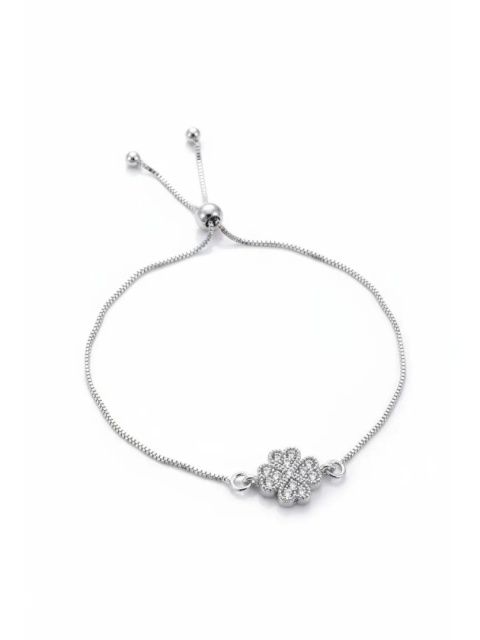 Bransoletka Czterolistna Koniczyna Z Cyrkonią