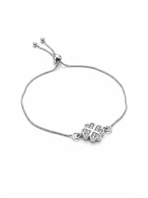 Bransoletka Czterolistna Koniczyna Z Cyrkonią