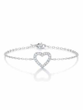 Bransoletka Serce z Cyrkoniami