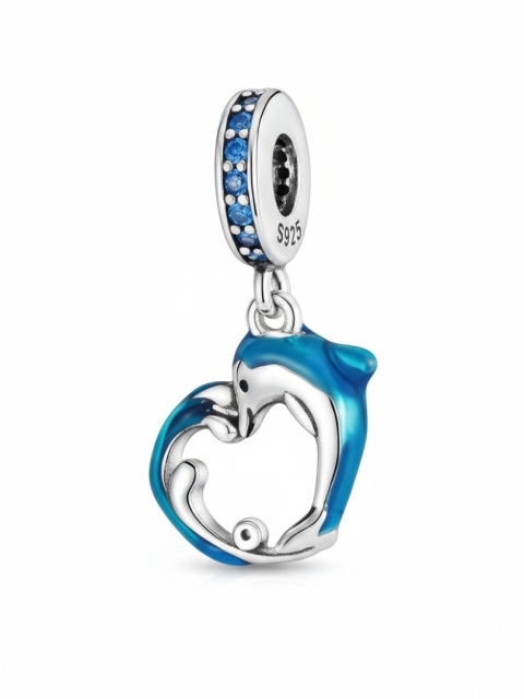 Charms Do Bransoletki Delfin Z Cyrkonią