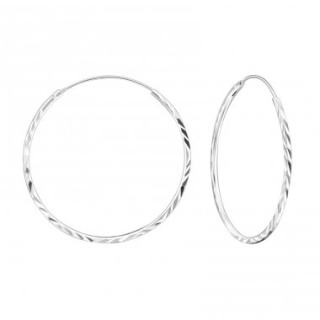 Kolczyki Koła Z Karbowaniem 30mm