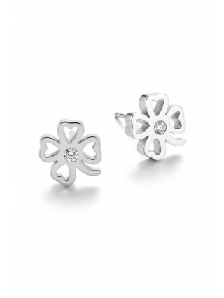 Kolczyki Czterolistna Koniczyna Stal Chirurgiczna