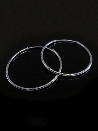 Kolczyki Koła Z Karbowaniem 40mm