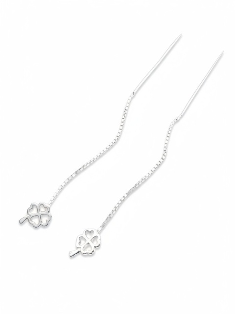 Kolczyki Przeciągane Koniczynka 6,6cm