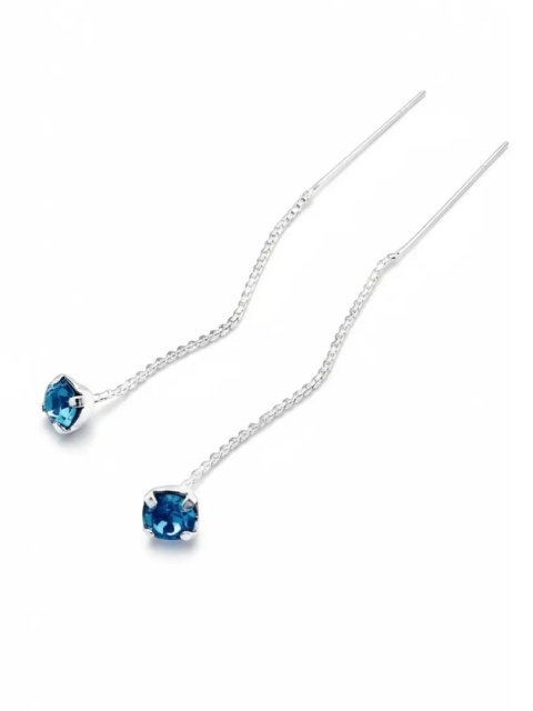 Kolczyki Przeciągane Z Cyrkonią 6,3cm