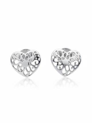 Kolczyki Serca Ażurowe