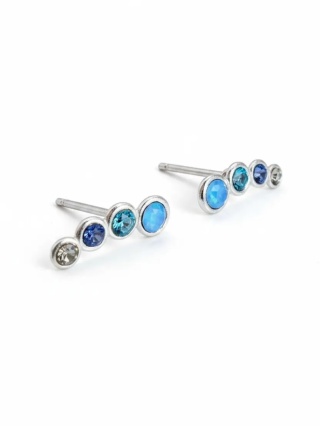 Kolczyki Sztyfty Geometryczne Z Kryształlami