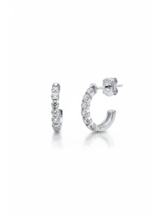 Kolczyki Sztyfty Koła Z Cyrkonią