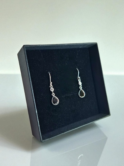 Kolczyki Wiszące Łzy Z Cyrkonią