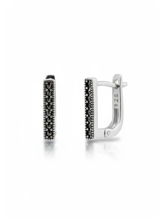 Kolczyki Z Markazytem Angielskie Zapięcie 1,5cm