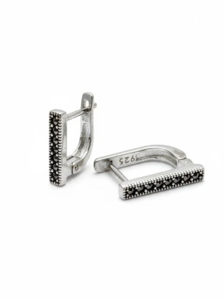 Kolczyki Z Markazytem Angielskie Zapięcie 1,5cm