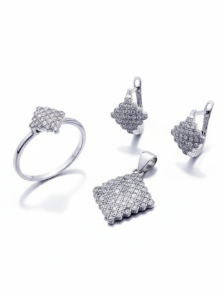 Komplet Wieczorowy Z Cyrkonią