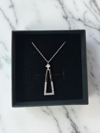 Naszyjnik Wieczorowy Z Cyrkoniami 45cm