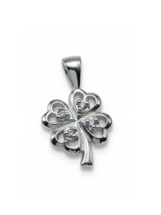 Wisiorek Koniczyna Z Cyrkonią