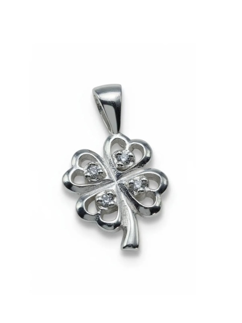 Wisiorek Koniczyna Z Cyrkonią