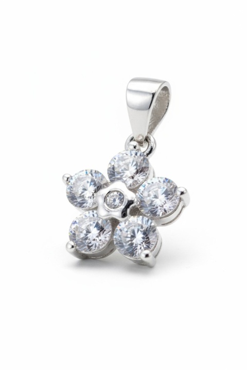 Wisiorek Kwiatek Z Cyrkonią 1cm