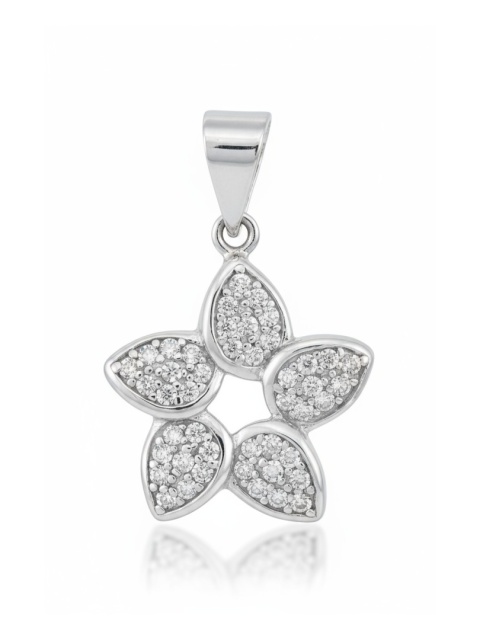 Wisiorek Kwiatek Z Cyrkonią 2,4cm