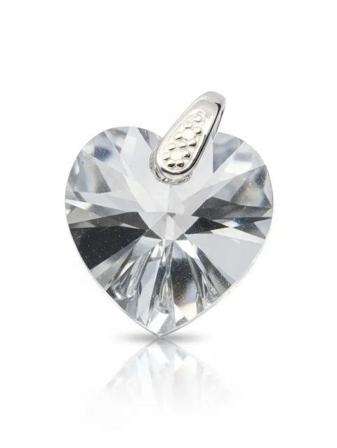 Wisiorek Serce Z Cyrkonią - Biały