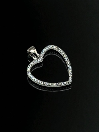 Wisiorek Serce Z Cyrkonią