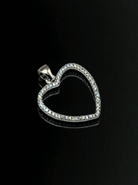 Wisiorek Serce Z Cyrkonią