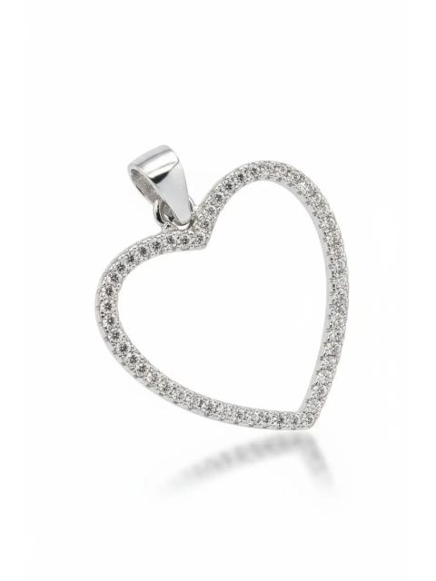 Wisiorek Serce Z Cyrkonią